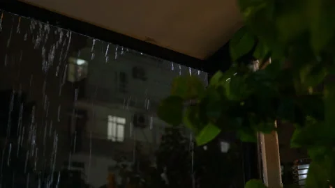 Night rain Stock Footage 229497303