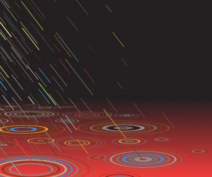 Night rain Stock Illustration