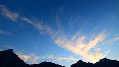 At night. The rays of the sun in the clouds. Stock Footage 74183496