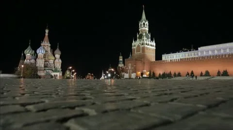 Night red square Stock Footage 12330663