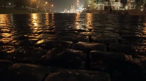 Night red square slider Stock Footage 12351063