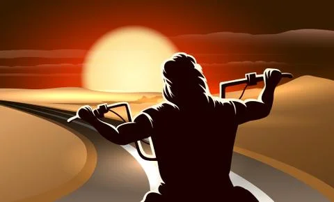 Night Rider Stock Illustration