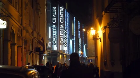 Night Riga Video stock 87095450