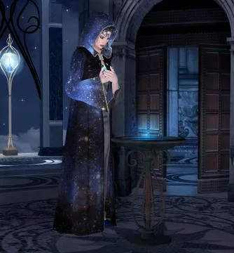 The night rite Stock Illustration