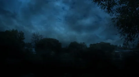 Night on the river in autumn Stock Footage 67472281