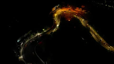 Night road from above Video stock 272288880