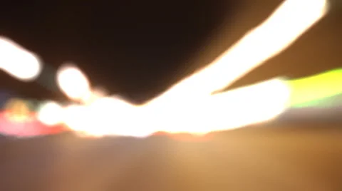 Night road background TL defocus Stock Footage