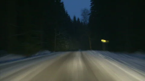 Night road driving Video stock 605669