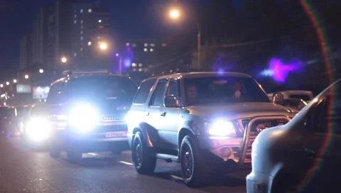 Night road edit Stock Footage 5095999