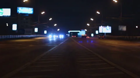 Night Road Stock Footage 951234