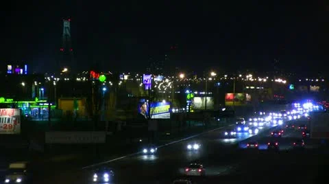 Night road Stock Footage 10891892