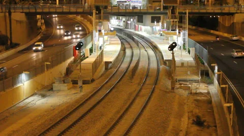Night road. Stock Footage 33214537