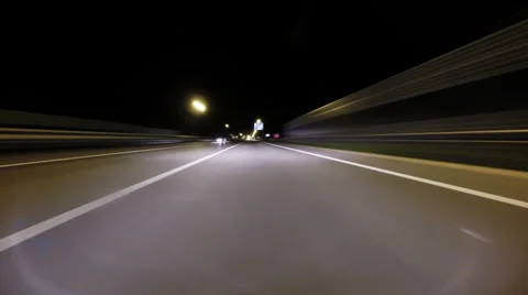 Night road Video stock 37561920