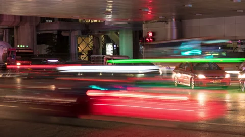 Night On Road Stock Footage 56258886