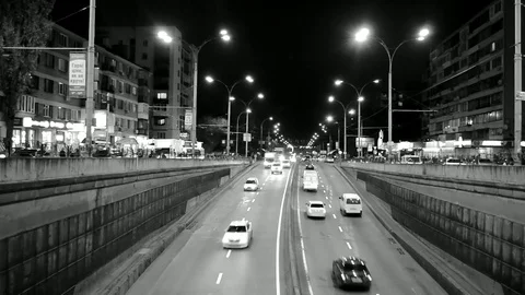 Night Road Stock Footage 83853394