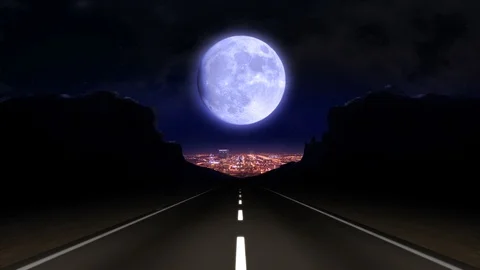 NIGHT ROAD Stock Footage 100667384