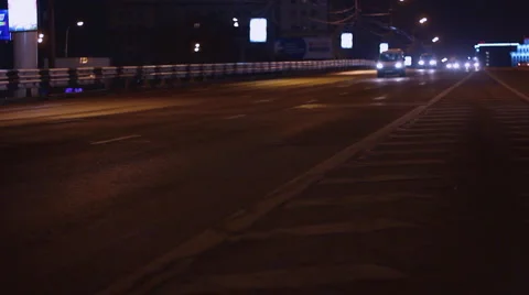 Night Road panorama Stock Footage 951294