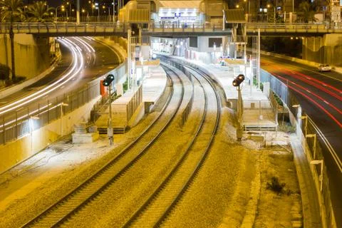 Night road Stock Photos