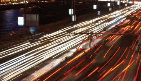 Night road Stock Photos