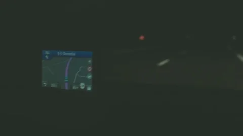 Night road pov Stockbeeldmateriaal 81099467