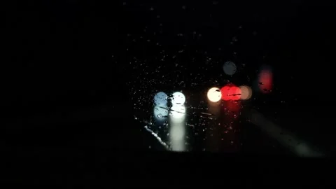 Night road rain Stock Footage 166933974