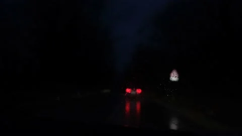 Night road rain. Video stock 201651658