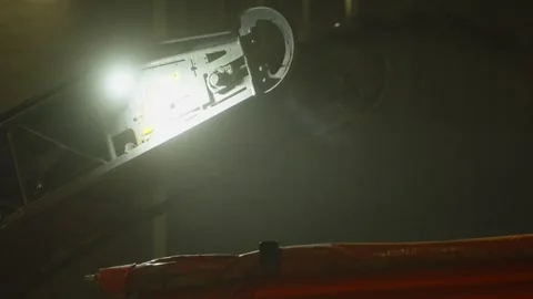 Night road repair work Stock Footage 315414340