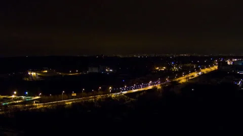 Night road in timelapse Stock Footage 1034202