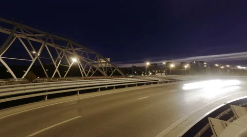 Night road Timelapse Video stock 64547399