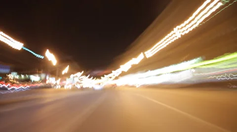 Night road TL Stock Footage 3678737