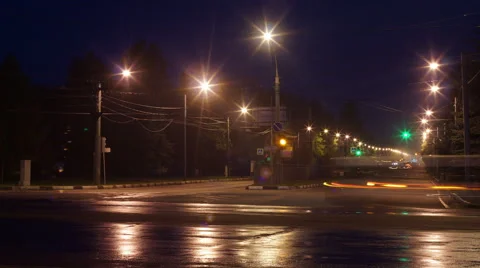 Night road traffic Stock Footage 65417470