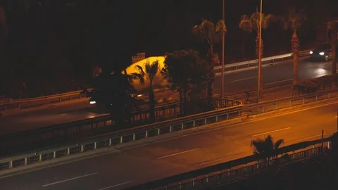 Night road traffic Stock Footage 256315593