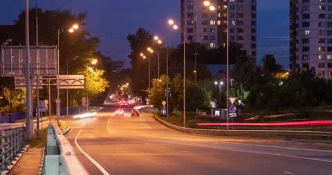 Night road traffic time lapse Vídeo Stock 148298257