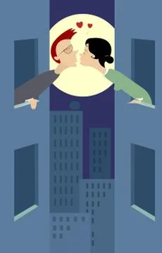 Night romance Stock Illustration