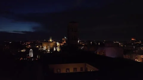 Night in Rome Stock Footage 241515943