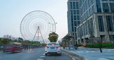 Night, a rotating Ferris wheel. Stock Footage 90443024