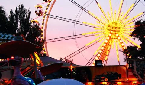 Night roundabouts Stock Photos