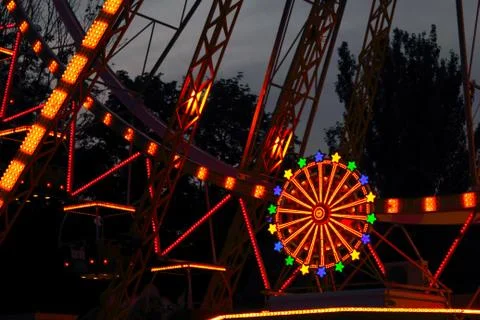 Night roundabouts Stock Photos