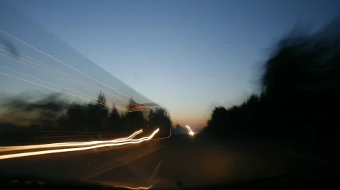 Night route Stock Footage 268273