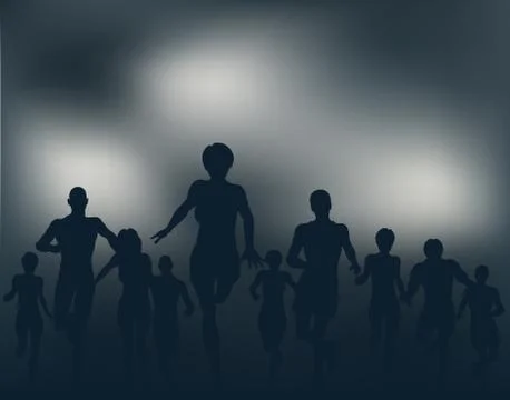 Night runners Stock Illustration