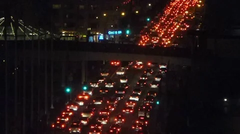 Night Rush Hour Timelapse 2 Stock Footage 10715033