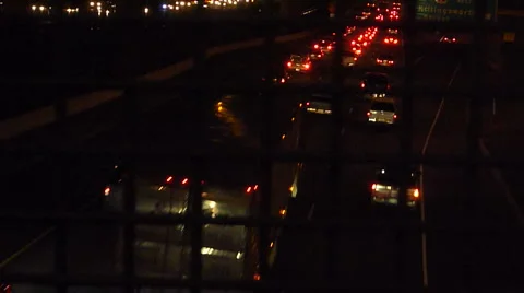 Night Rush Hour Traffic 1 Stock Footage 2640728
