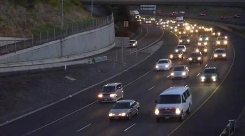 Night Rush Hour Traffic Stock Footage 978339