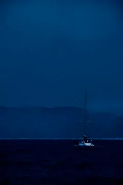 Night sailing Stock Photos