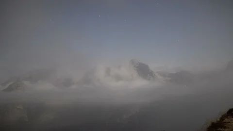 Night sceenery high in the alps Stock Footage 101749127
