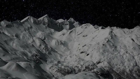 Night sceenery high in the alps Stock Footage 101749523