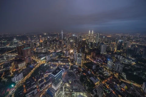 Night scene Cityscape Stock Footage 121864755