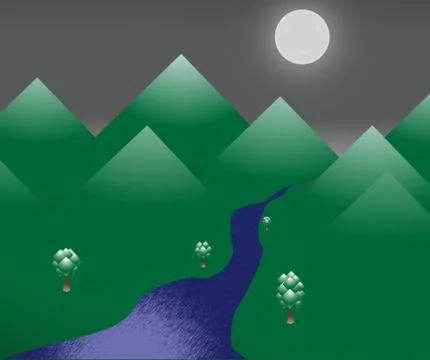 Night Scene Stock Illustration