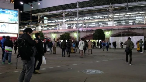NIGHT SCENE IN SHIMBASHI Stock Footage 84482141