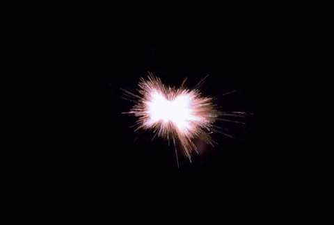 Night scene of sparks and flashes from ricocheting bullets Stock Footage 86884163